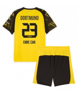 Günstige Borussia Dortmund Emre Can #23 Heimtrikotsatz Kinder 2025-26 Kurzarm (+ Kurze Hosen)
